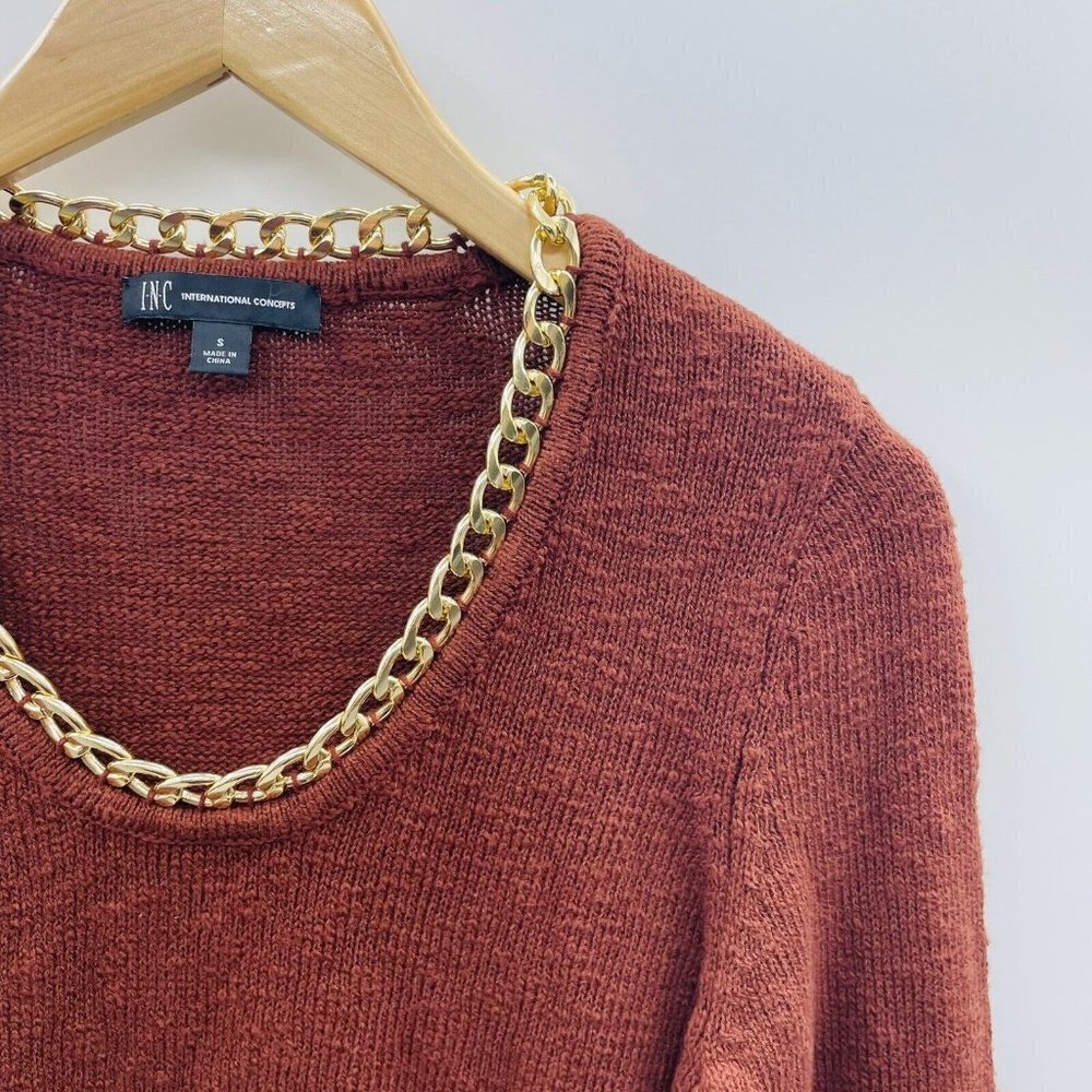 INC International Concepts Small Chain-Embellished Tunic Pullover Sweater‎ $89 - Picture 5 of 9